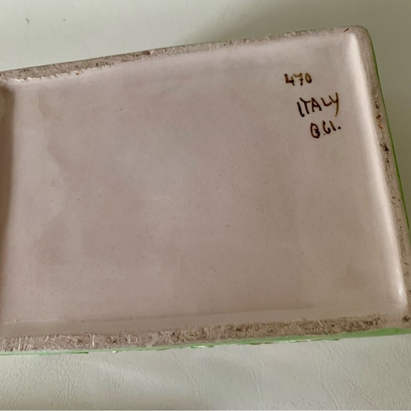 Vintage Landing Of The Piligrims Ceramic Trinket Box Italy 2.5/4/5” - Picture 5 of 15